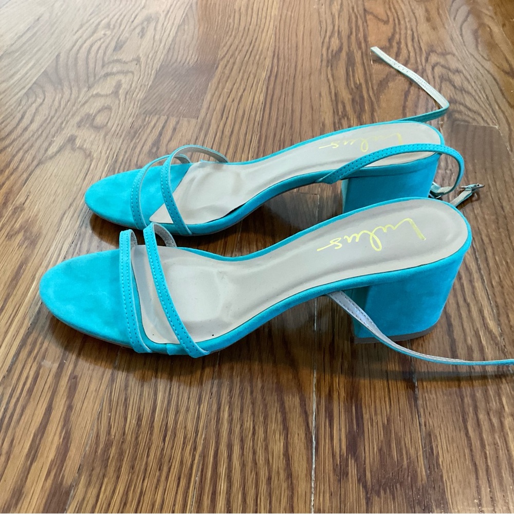 Teal heels from Lulus